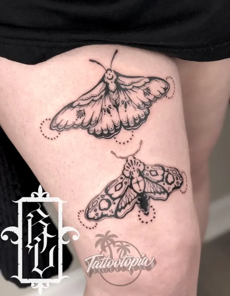 roger cazares butterflies blackwork tattoo tattoopia denham springs