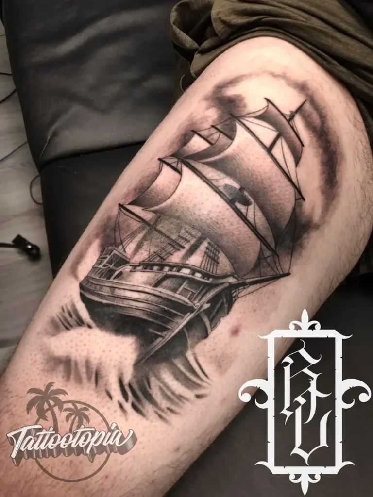 ship tattoo by roger cazares at faithful tattoo denham springs