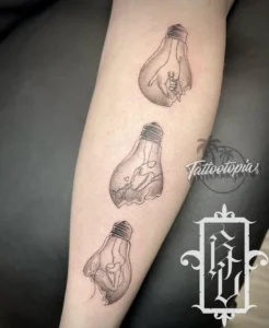 broken lightbulbs tattoo roger cazares tattootopia