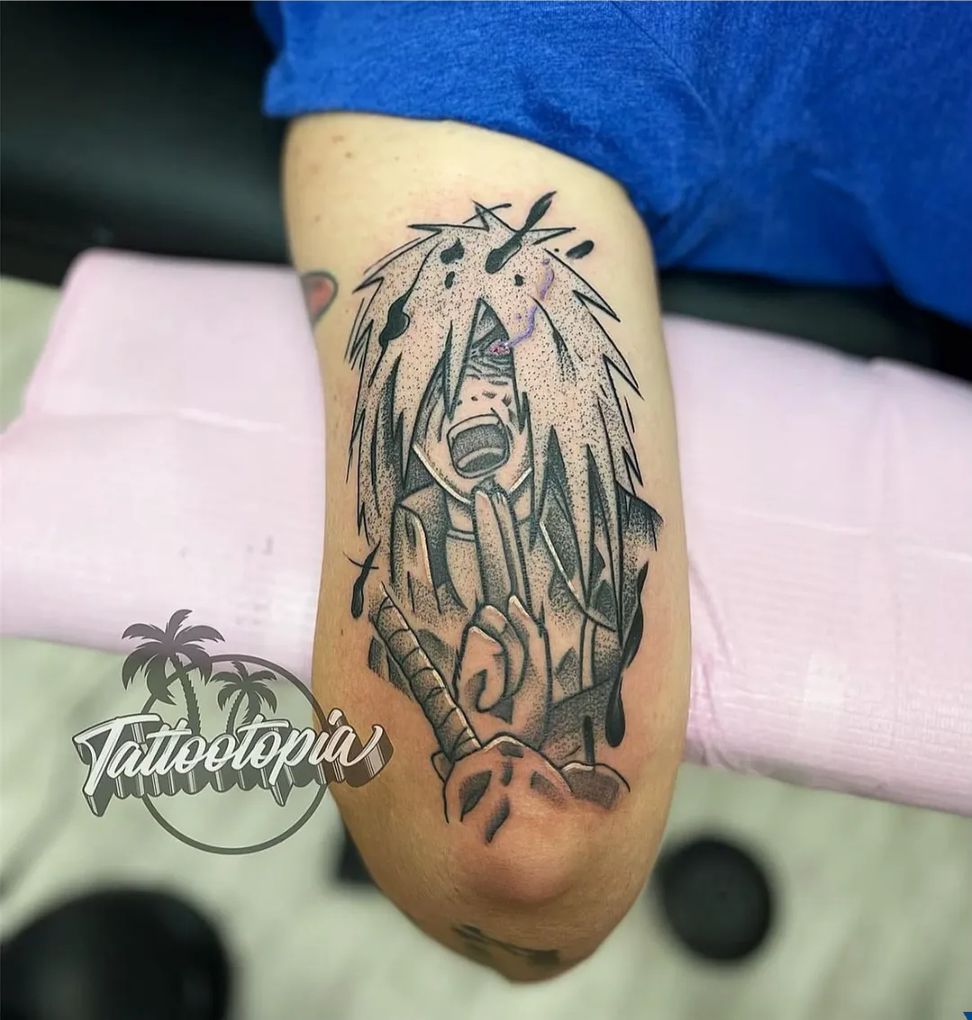 anime madara dotwork arm tattoo cory veron tattootopia
