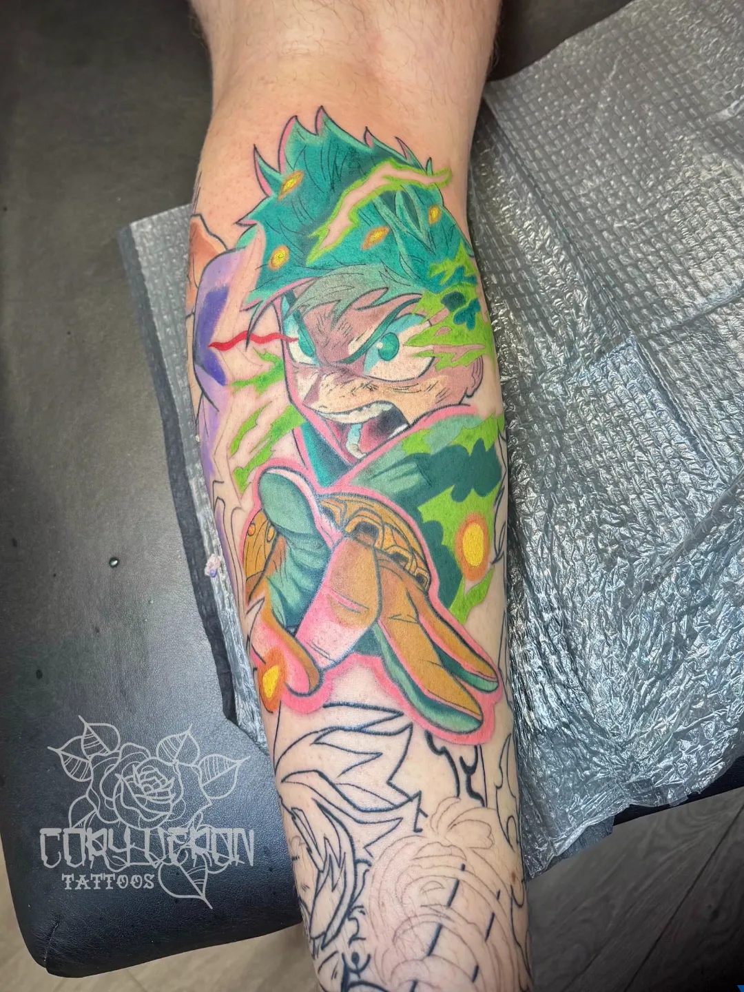 black and gray fine line floral bouquet shoulder tattoo v5 cory veron tattootopia