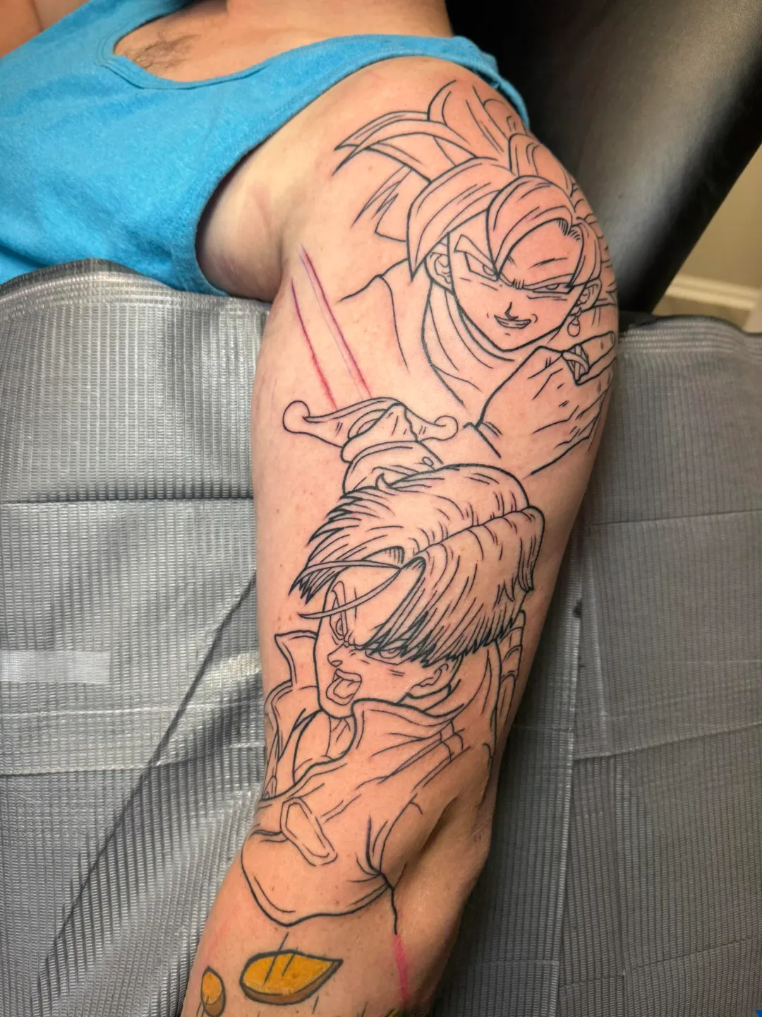 black and gray jesus christ portrait crown of thorns arm tattoo cory veron tattootopia