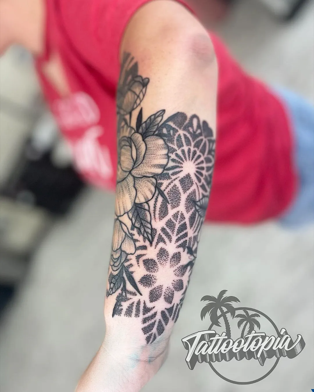 black and gray lion and lamb forearm tattoo cory veron tattootopia