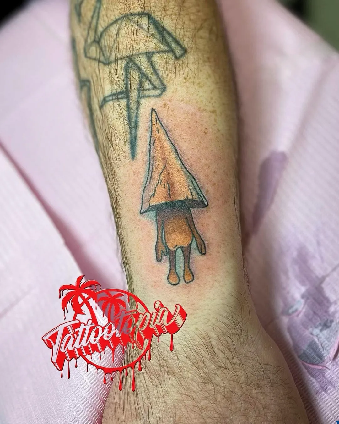 black and gray lion crown geometric forearm tattoo cory veron tattootopia