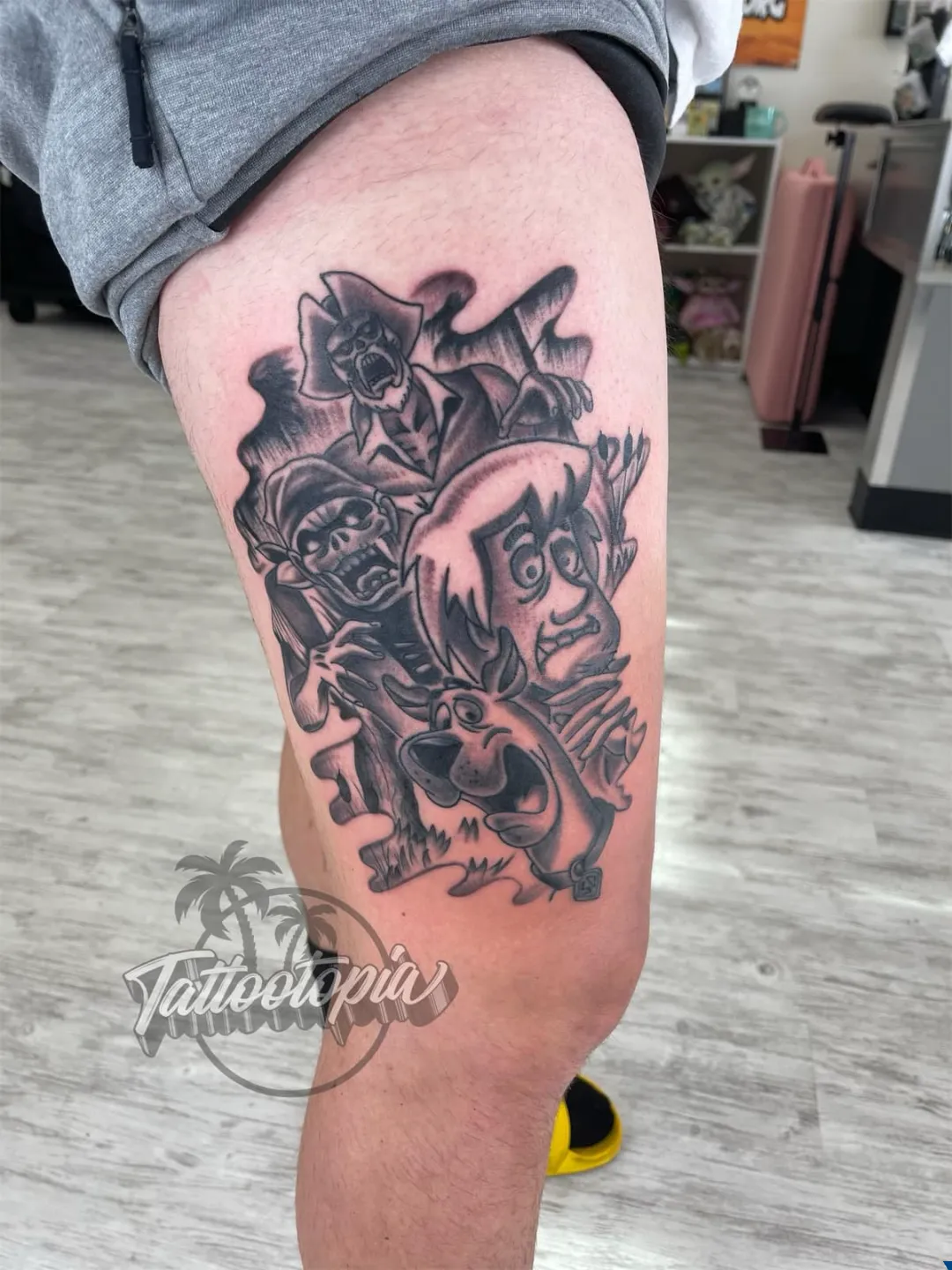 black and gray lion face rose arm tattoo cory veron tattootopia