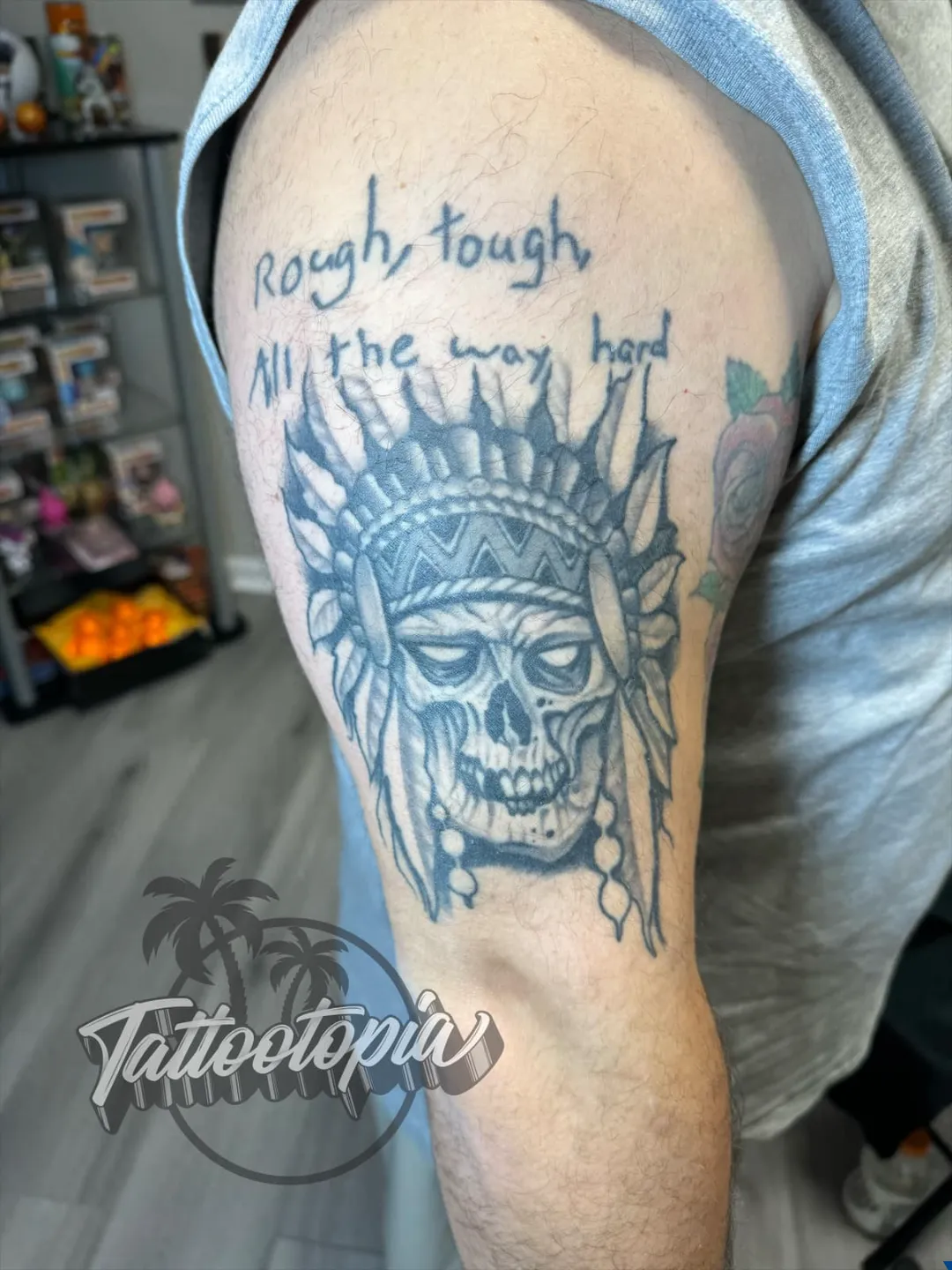 black and gray moth floral forearm tattoo cory veron tattootopia