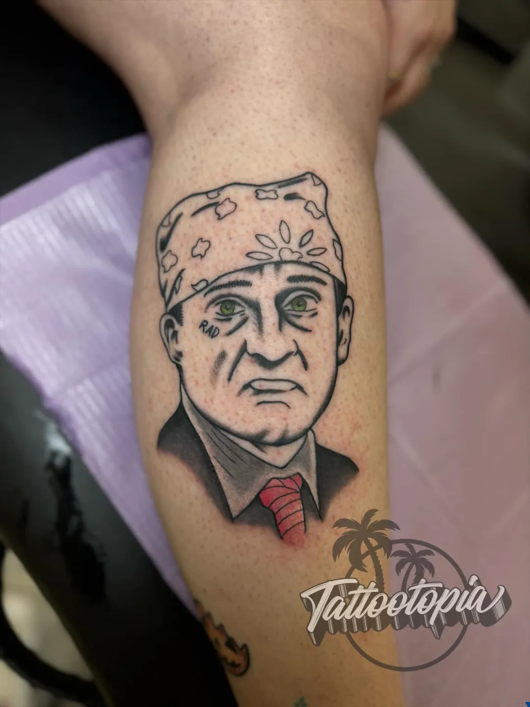 black and gray moth hold on script arm tattoo cory veron tattootopia