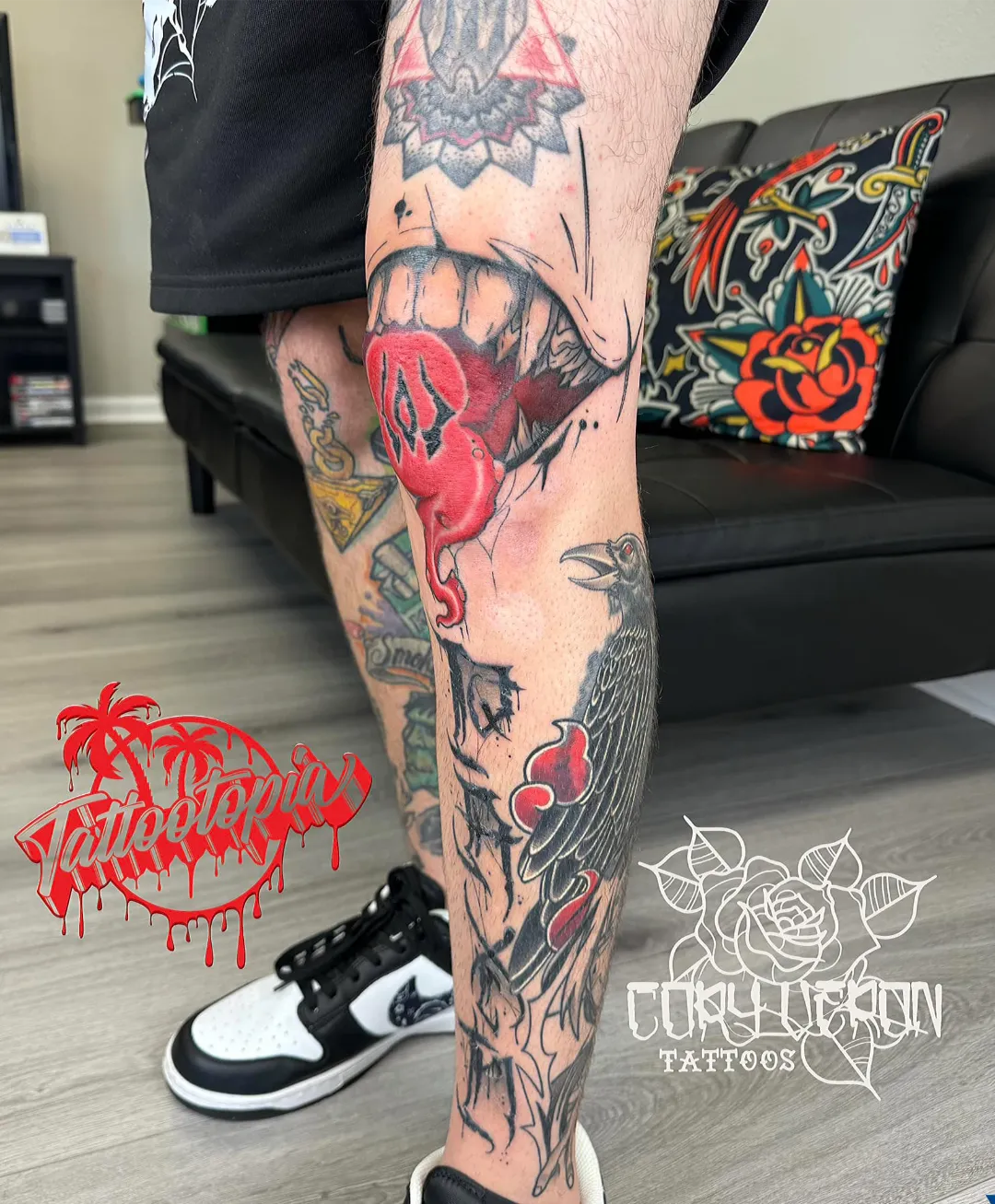 black and gray ornate cross forearm tattoo v2 cory veron tattootopia