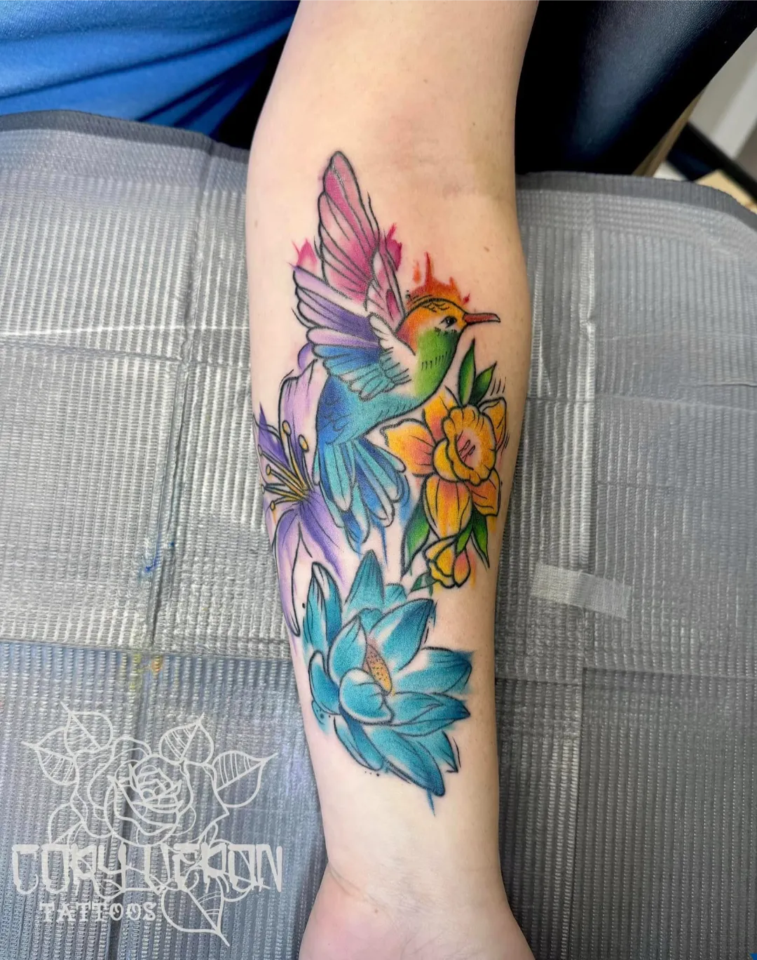 black and gray skull roses sleeve in progress v4 arm tattoo cory veron tattootopia