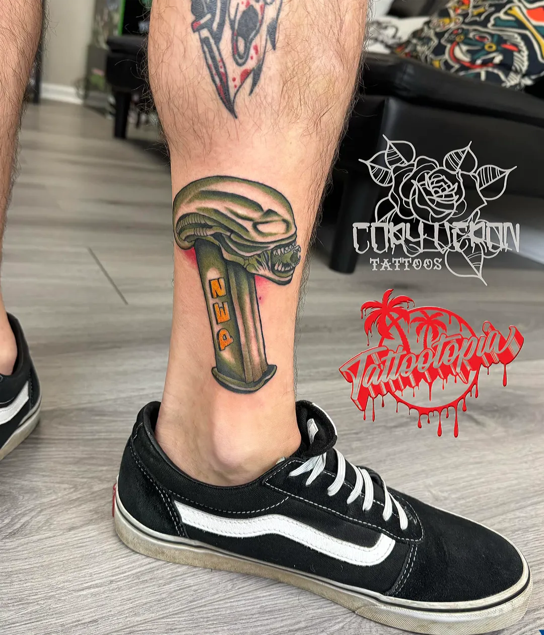 black and gray wolf face realistic forearm tattoo cory veron tattootopia