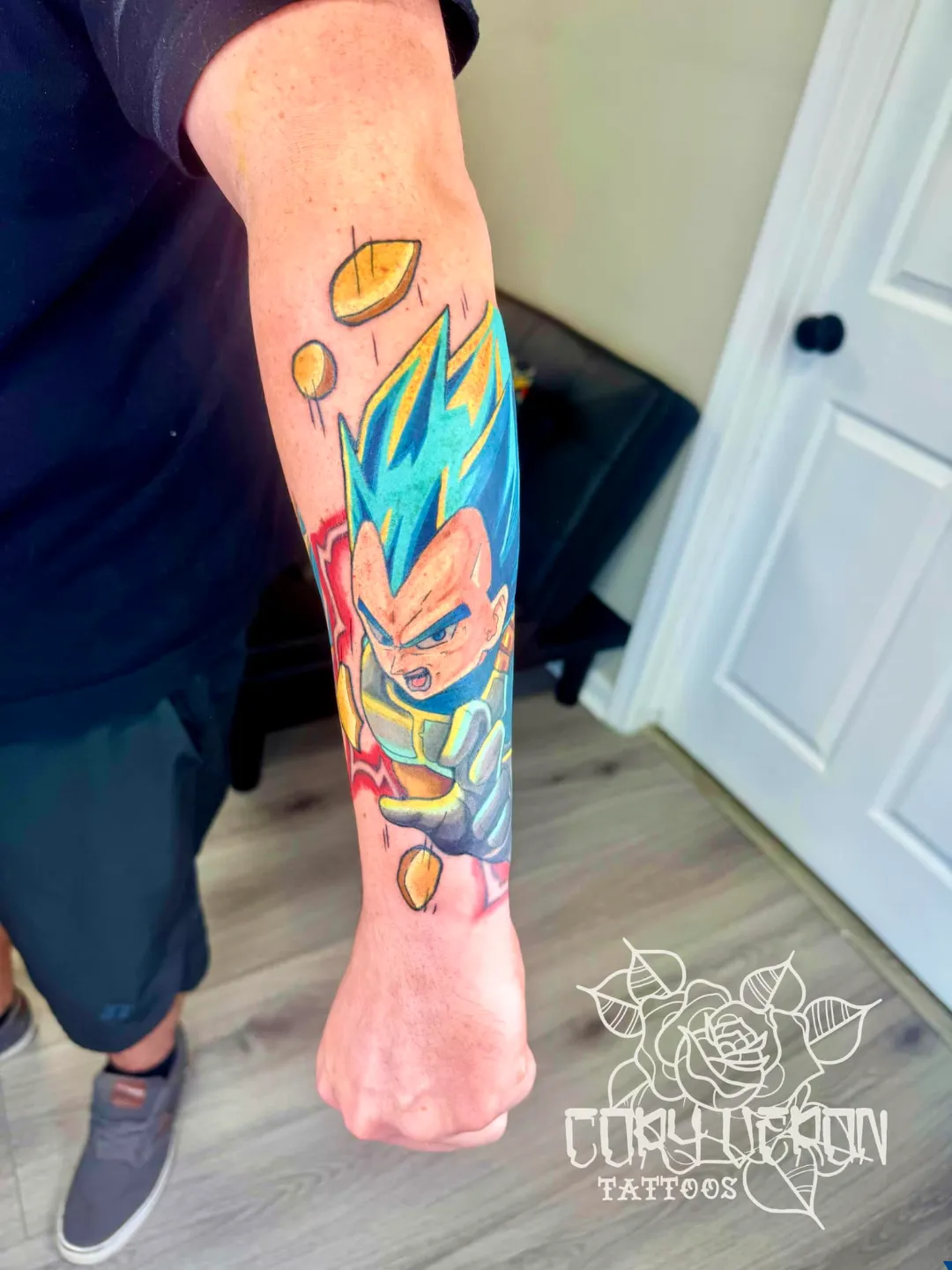 black and gray woman portrait lion headdress sleeve v4 arm tattoo cory veron tattootopia