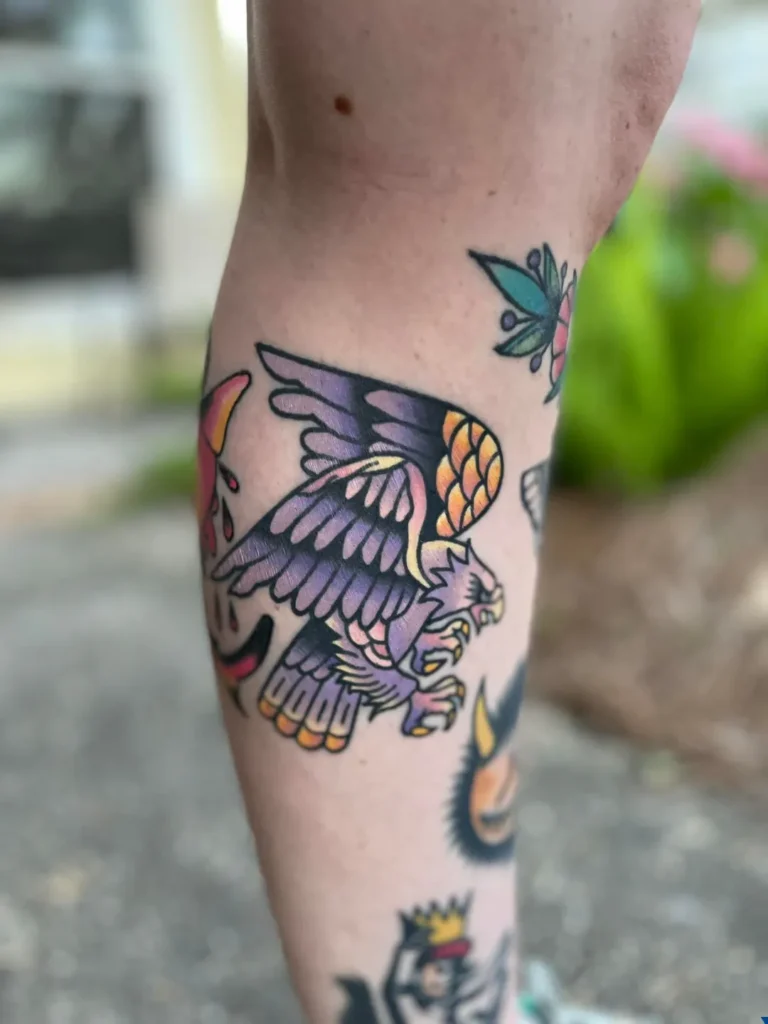 old school eagle tattoo by tattootopia