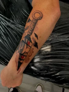 black and gray ornate key forearm tattoo jeff thibodaux tattootopia