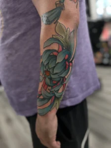 color succulent plants arm tattoo jeff thibodaux tattootopia