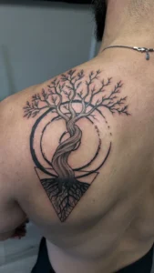 fine line tree of life back tattoo jeff thibodaux tattootopia